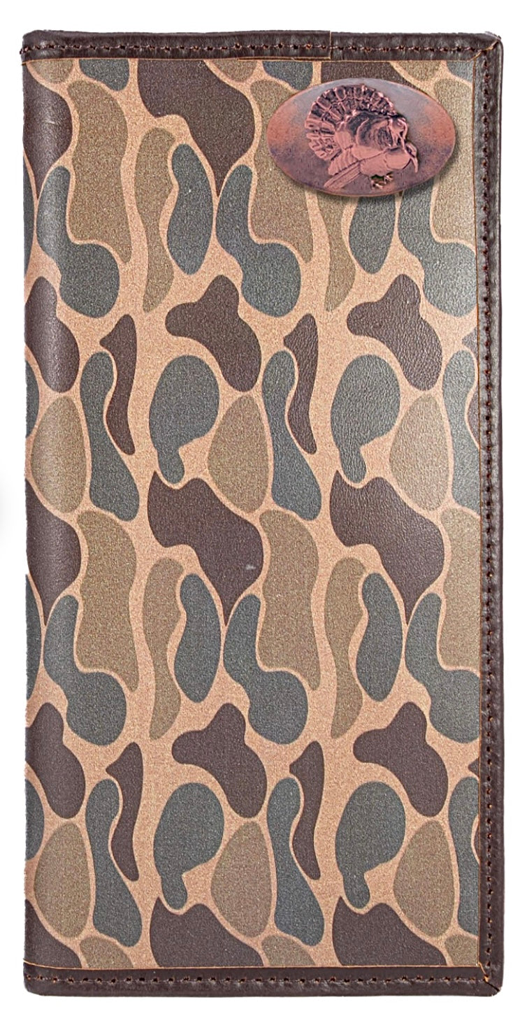 turkey secretary old school camo wallet | zeppro