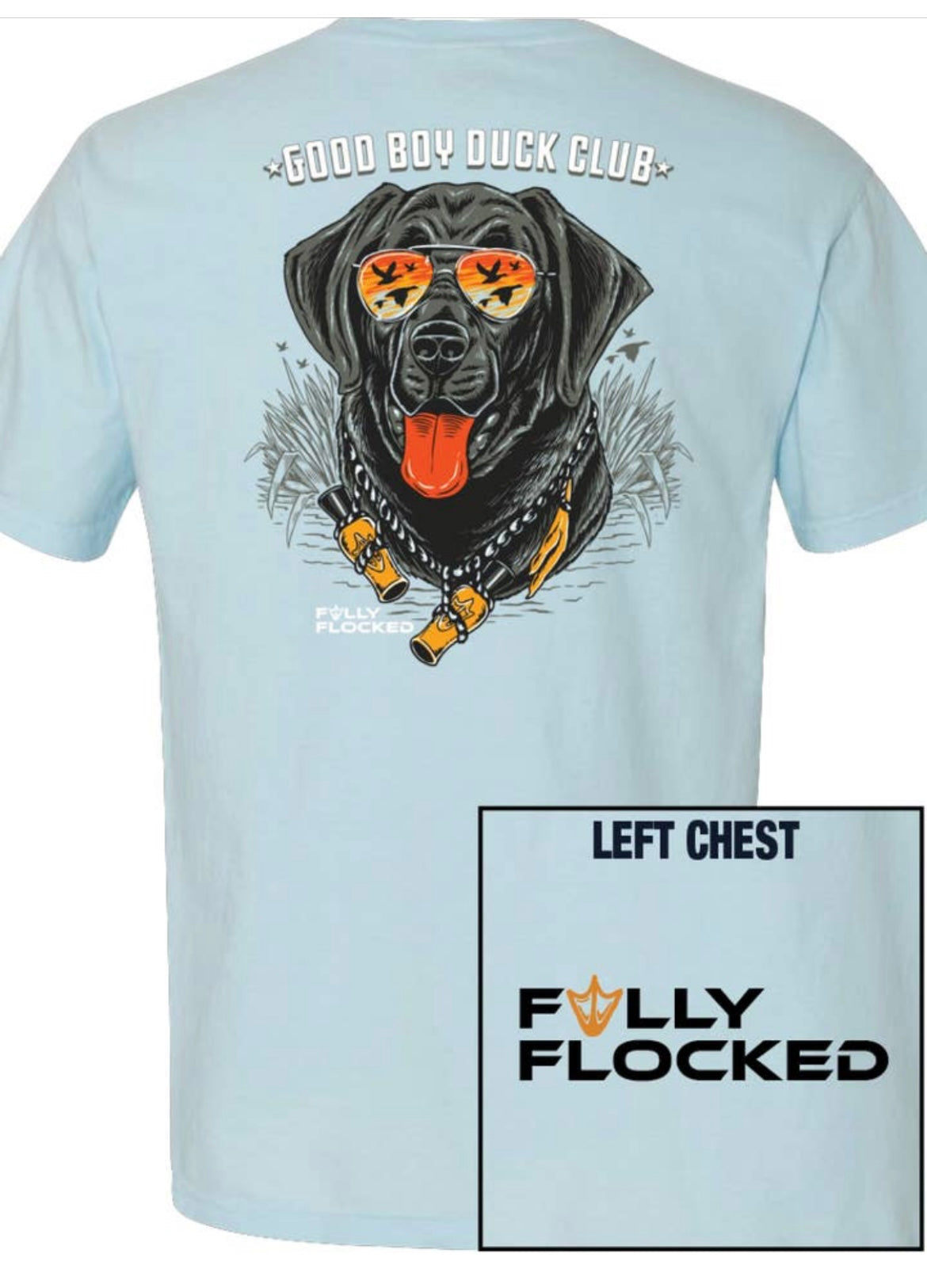 dog head light blue | fully flocked