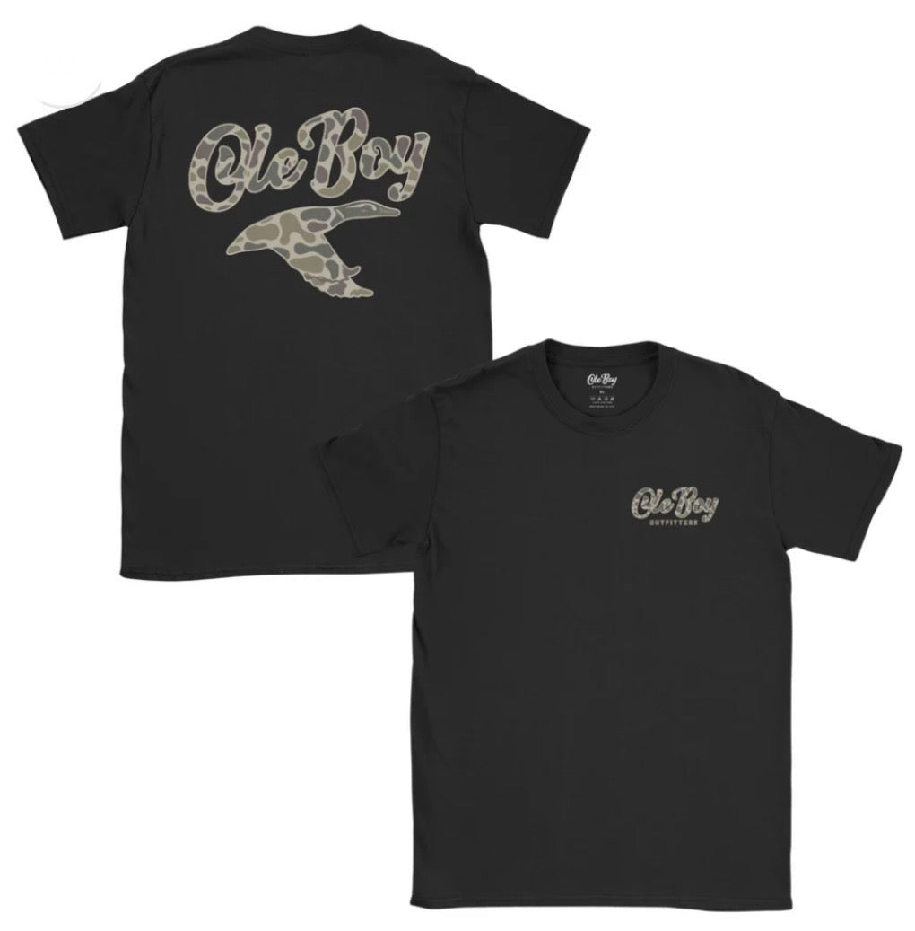 ole boy camo game t-shirt, duck