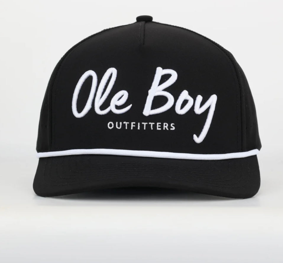 ole boy black performance golf hat