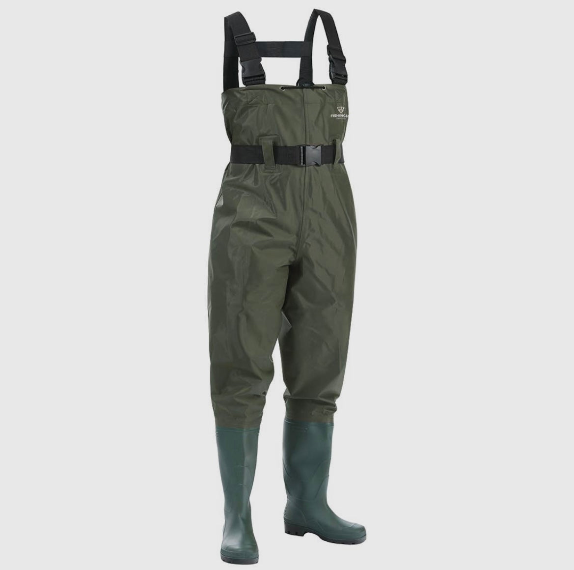 pvc chest waders, green | hisea
