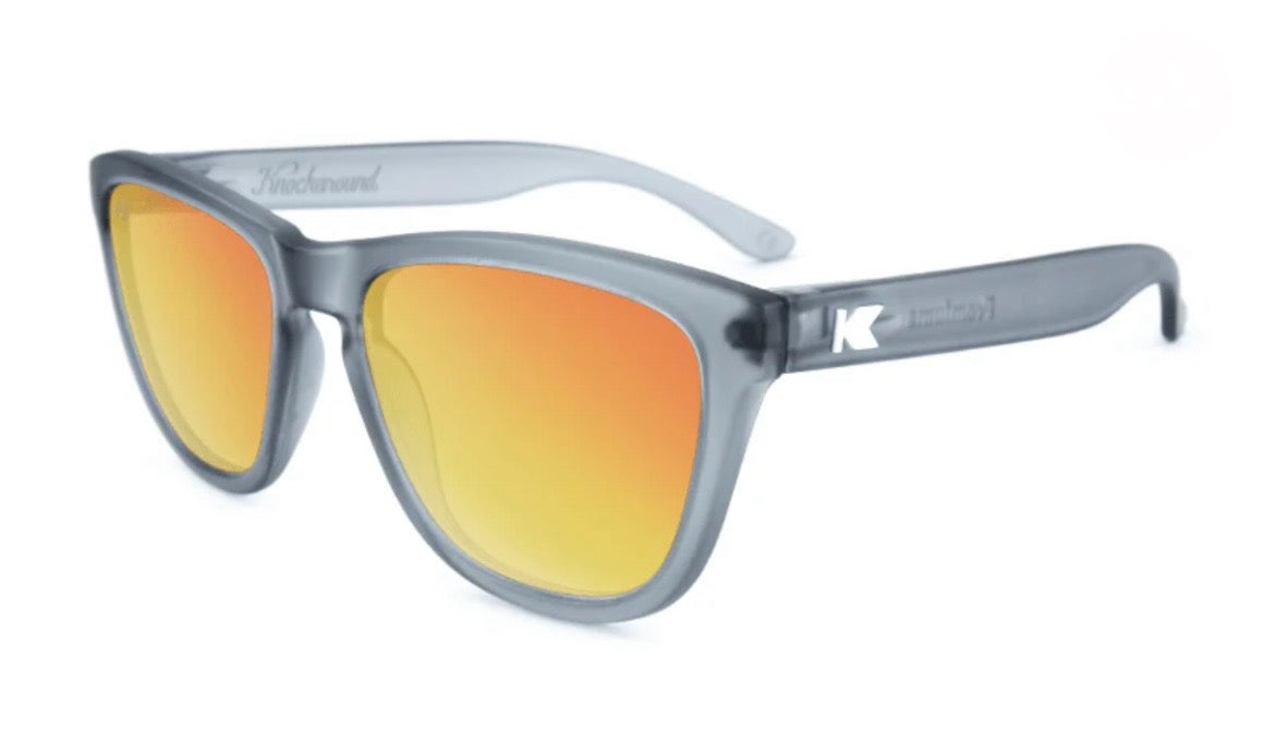 frosted grey / red sunset premiums sunglasses | knockaround
