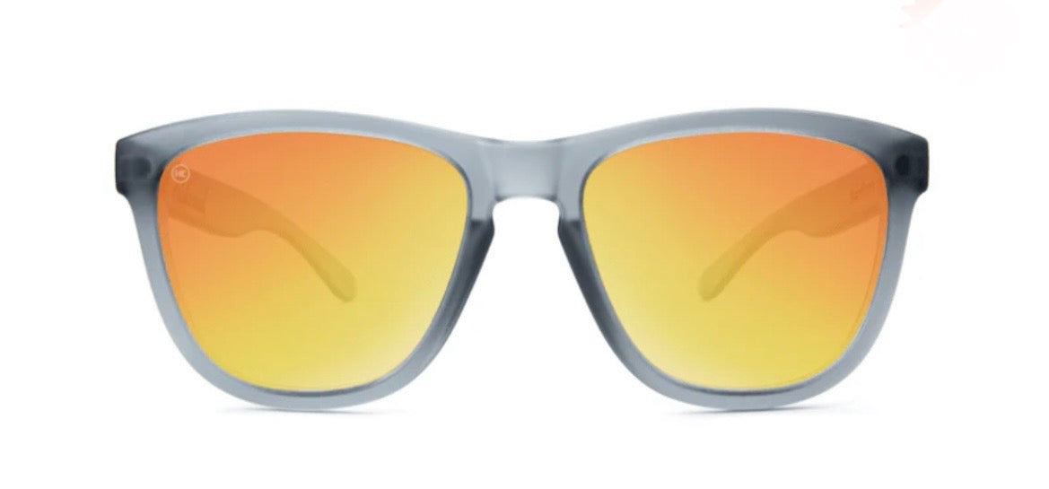 frosted grey / red sunset premiums sunglasses | knockaround
