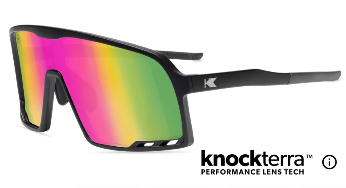 rainbow on black campeones sunglasses | knockaround
