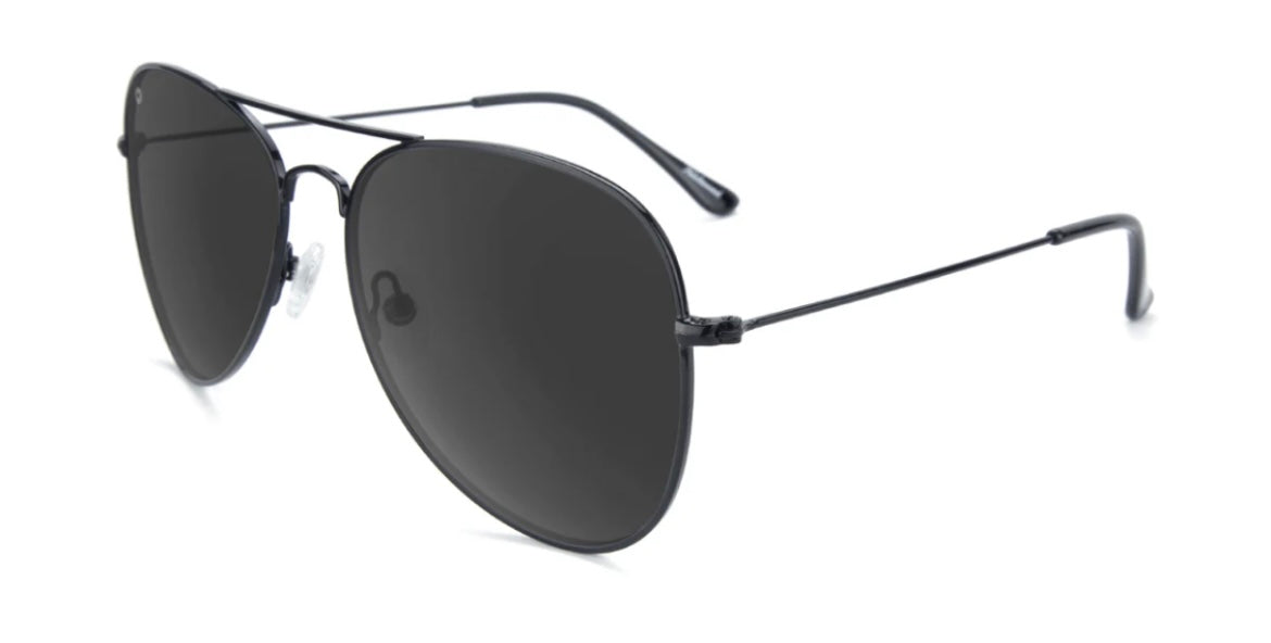 black / smoke mile highs sunglasses | knockaround