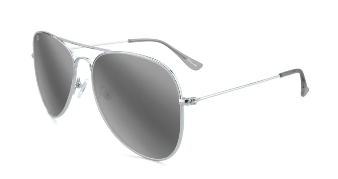 silver / silver smoke mile highs sunglasses | knockaround