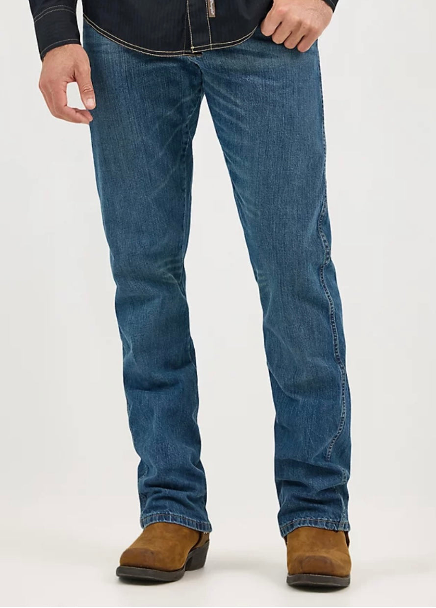 retro relaxed fit bootcut jean, true blue | wrangler