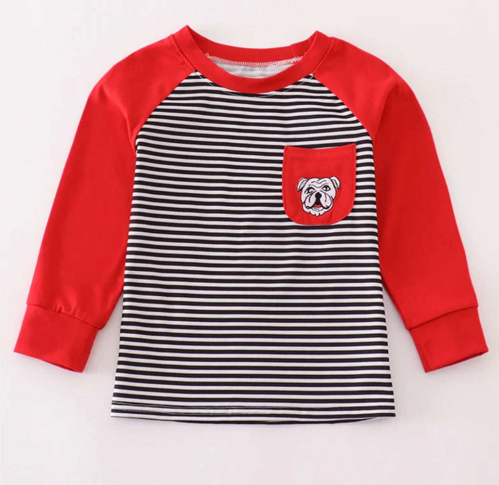 georgia bulldogs striped top