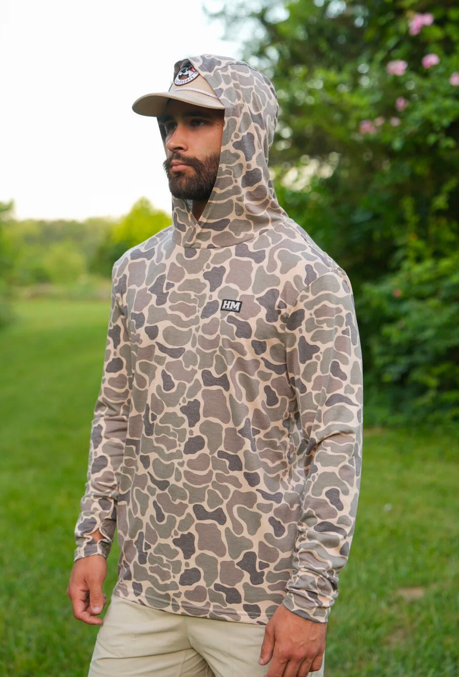 the midwest marsh camo performance hoodie | hurricane marsh