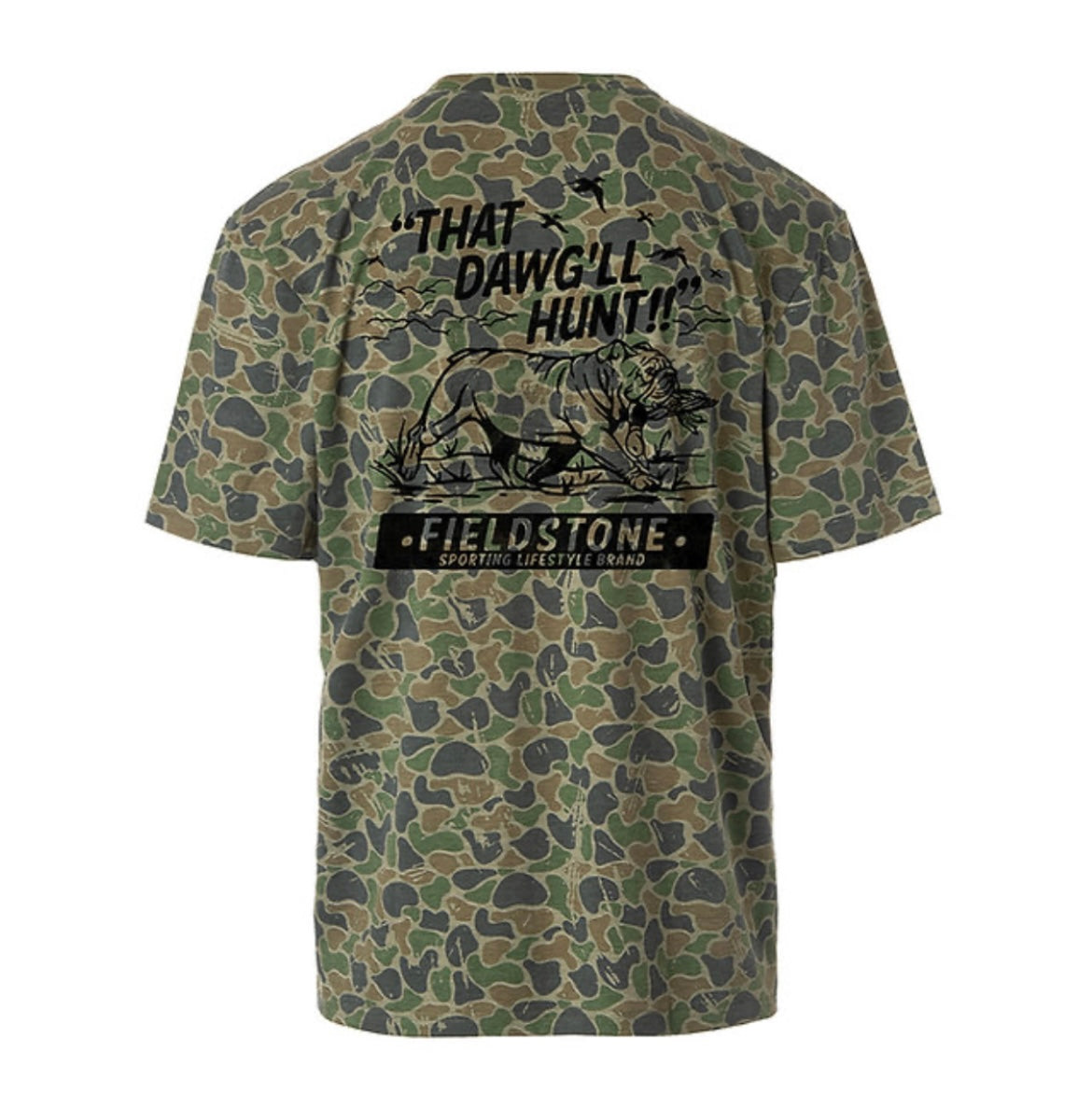 backwoods camo bird dawg tee | fieldstone