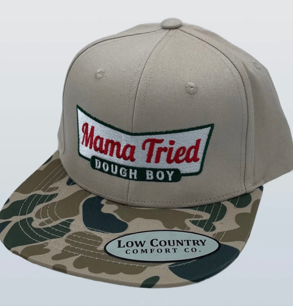 mama tried doughboy beige/old school camo hat