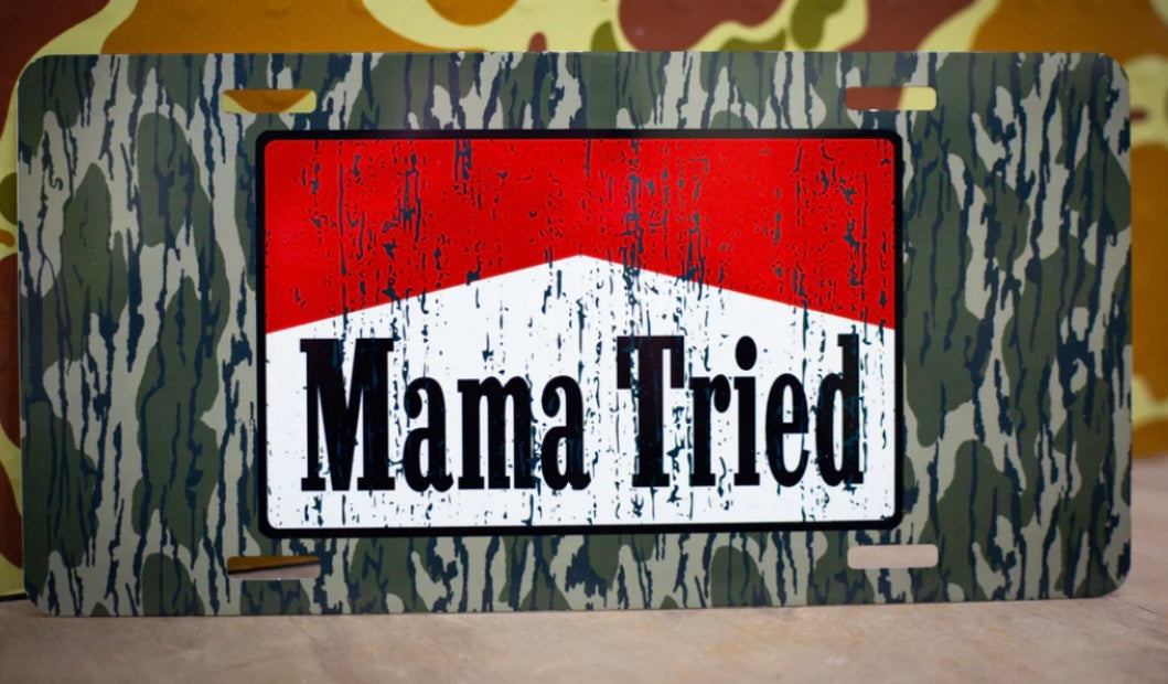 mama tried license plate