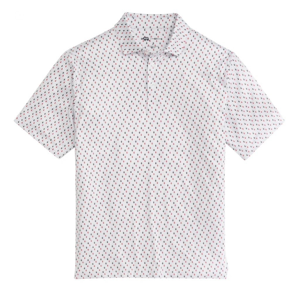 vintage g tossed printed performance polo | onward reserve