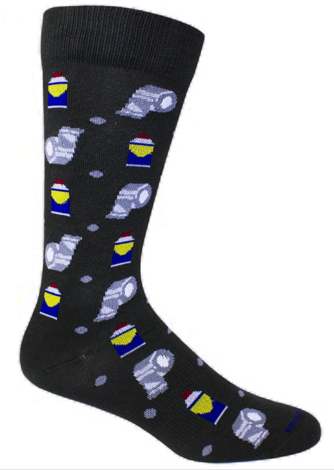 fix it (wd40 & duct tape) socks, black | brown dog