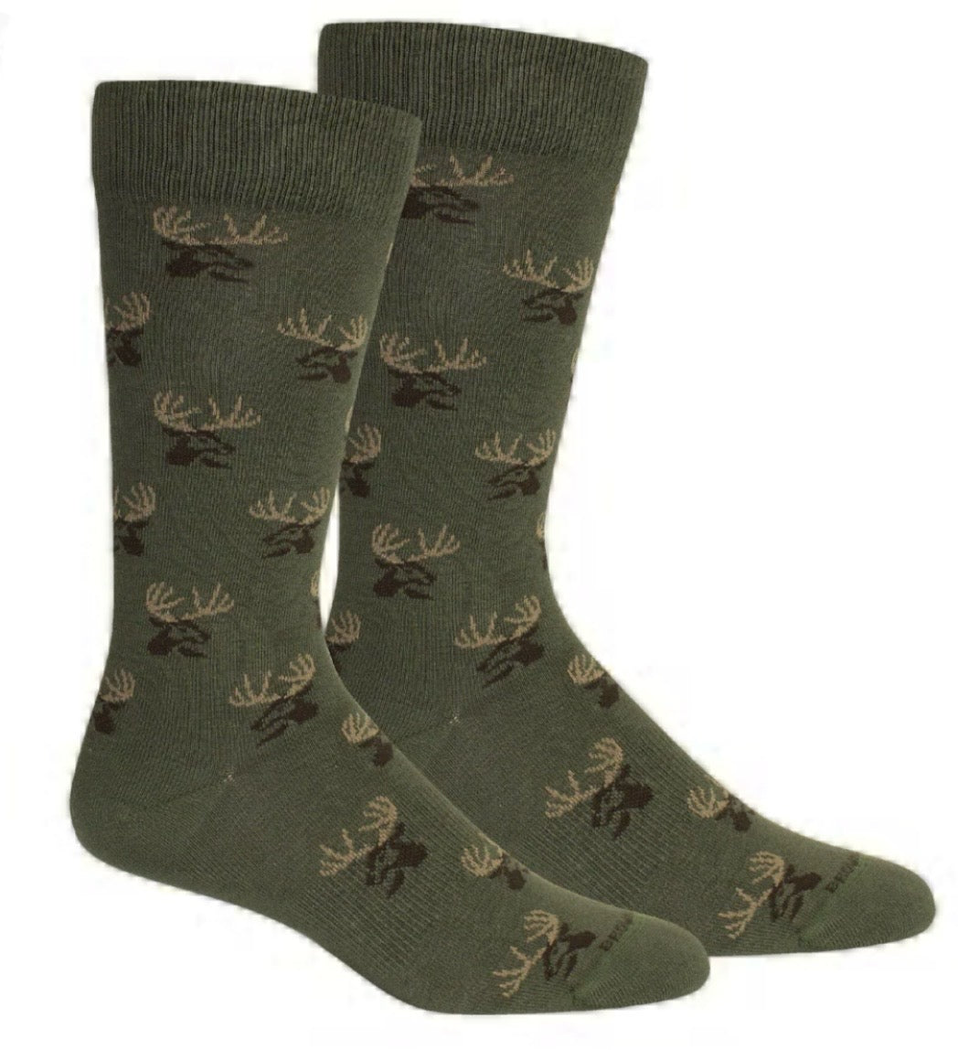 buck socks, sage | brown dog