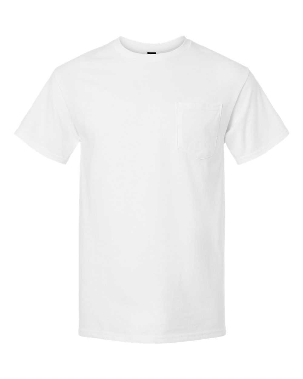 gildan pocket tee, white