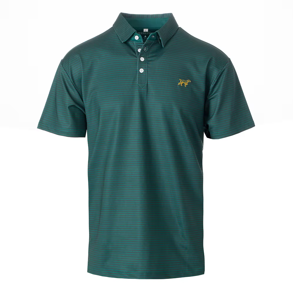 signature polo, green/hunter | fieldstone
