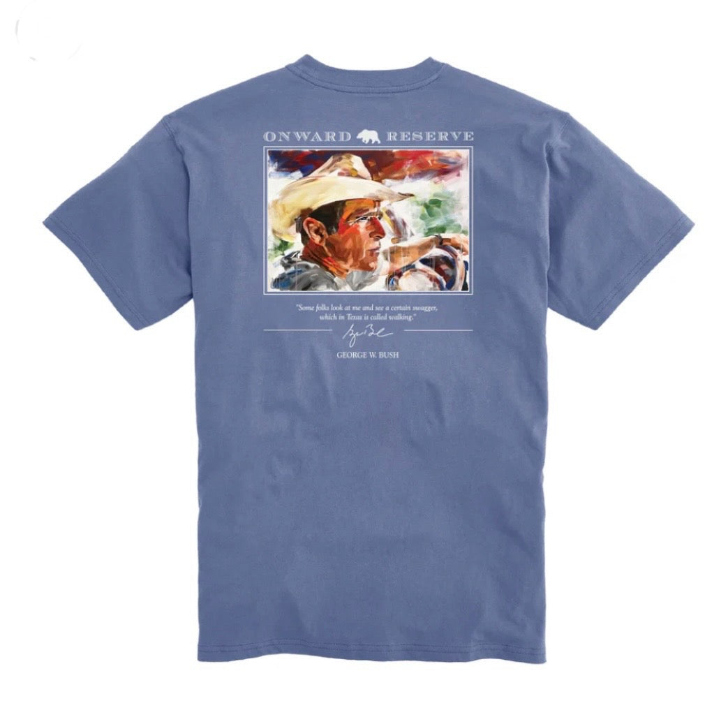 george w. bush short sleeve, washed blue | onward reserve