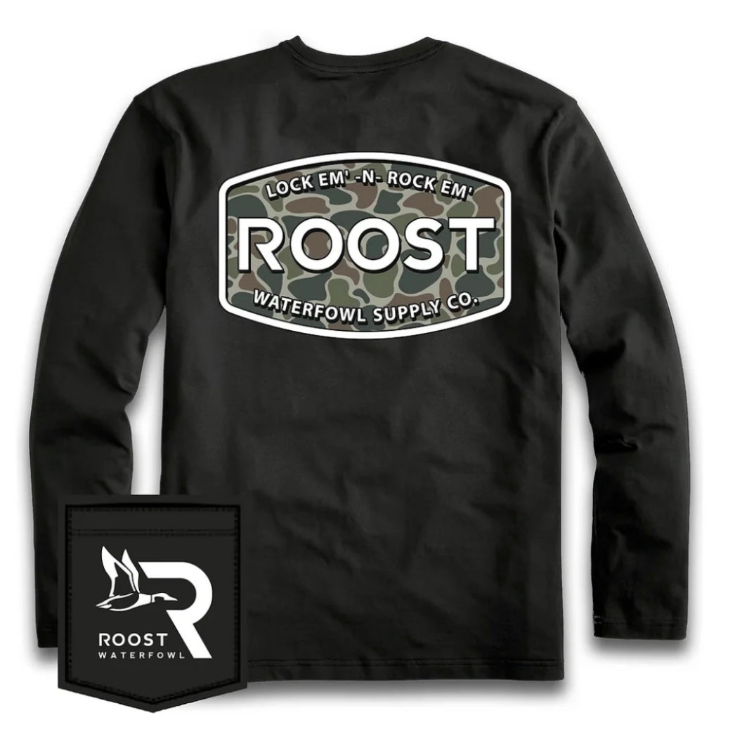 roost camo logo long sleeve