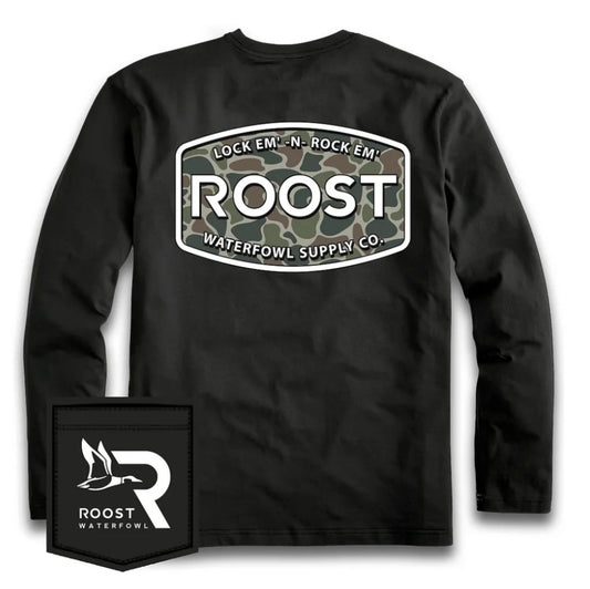 roost camo logo long sleeve
