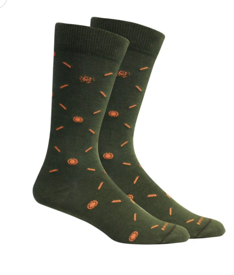 deep river socks, sage | brown dog