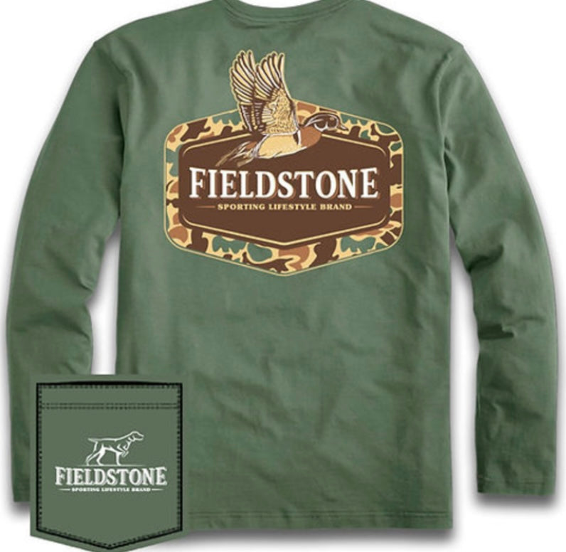 youth camo wood duck long sleeve | fieldstone