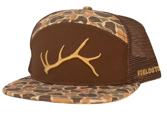 7 panel woodlands camo shed hat