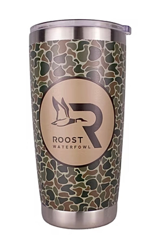 roost 20 oz insulated camo tumbler
