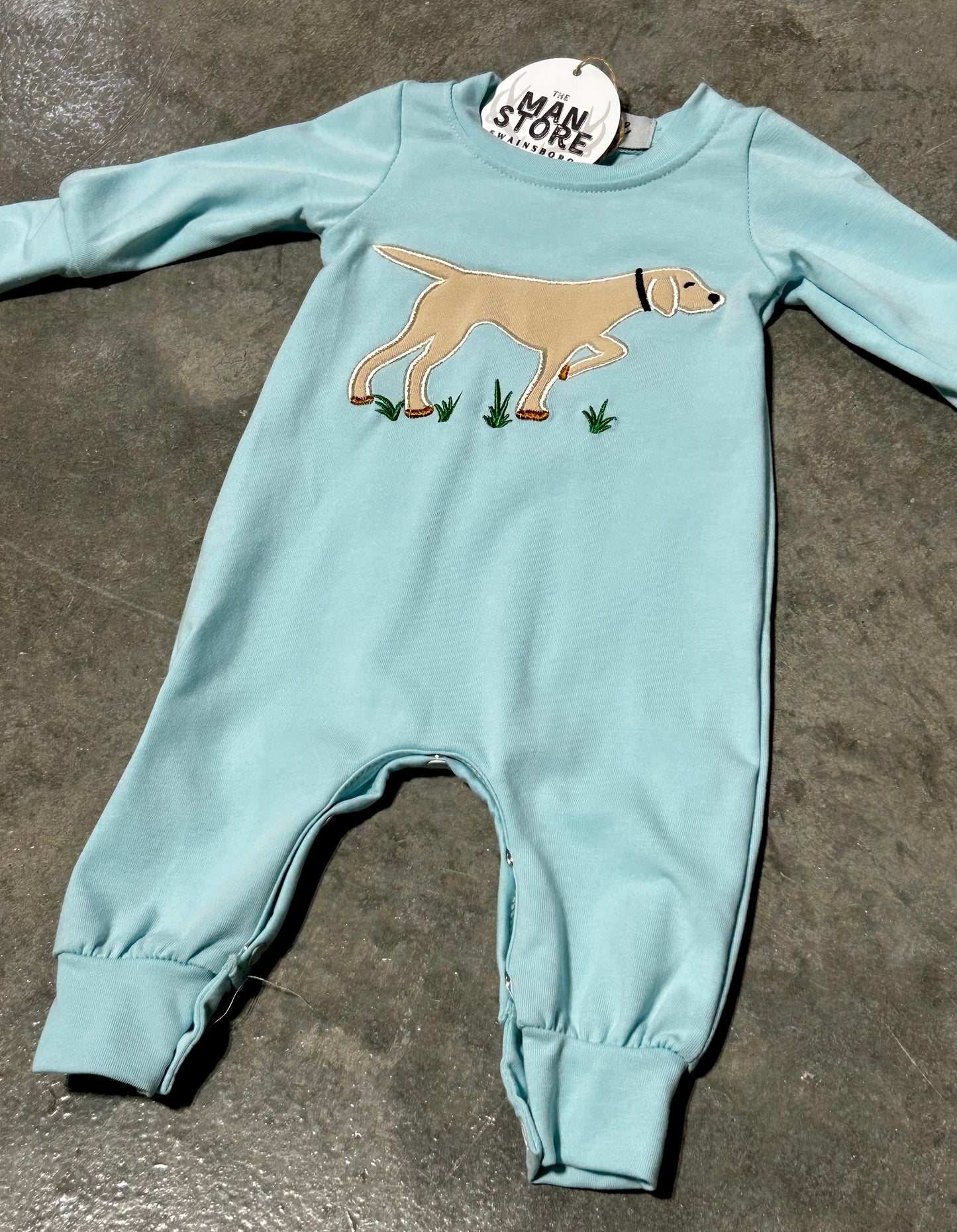 dog applique romper