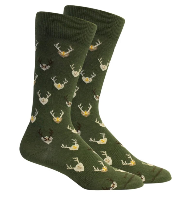 eli socks, sage | brown dog