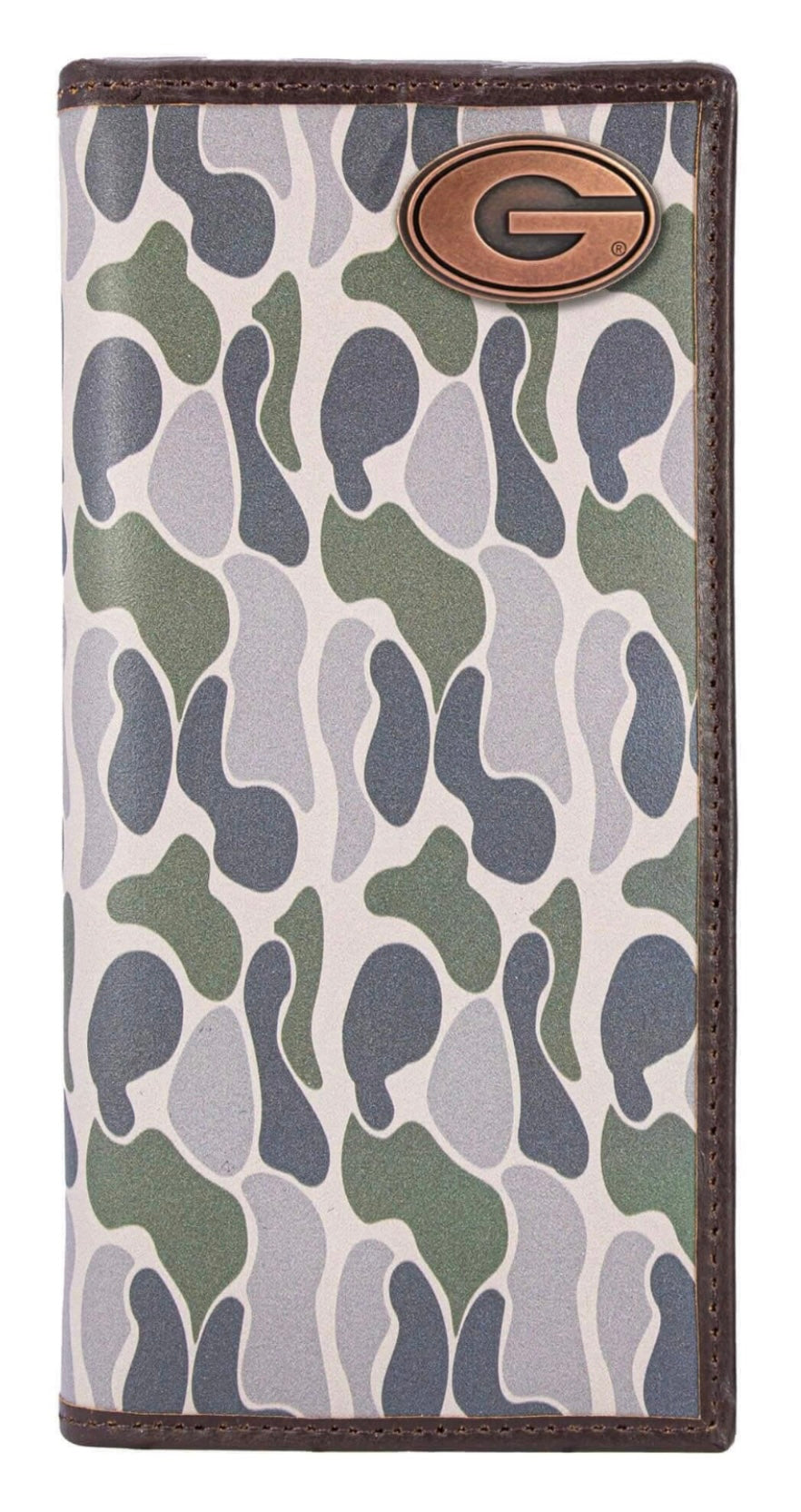 georgia bulldog secretary old school camo leather wallet