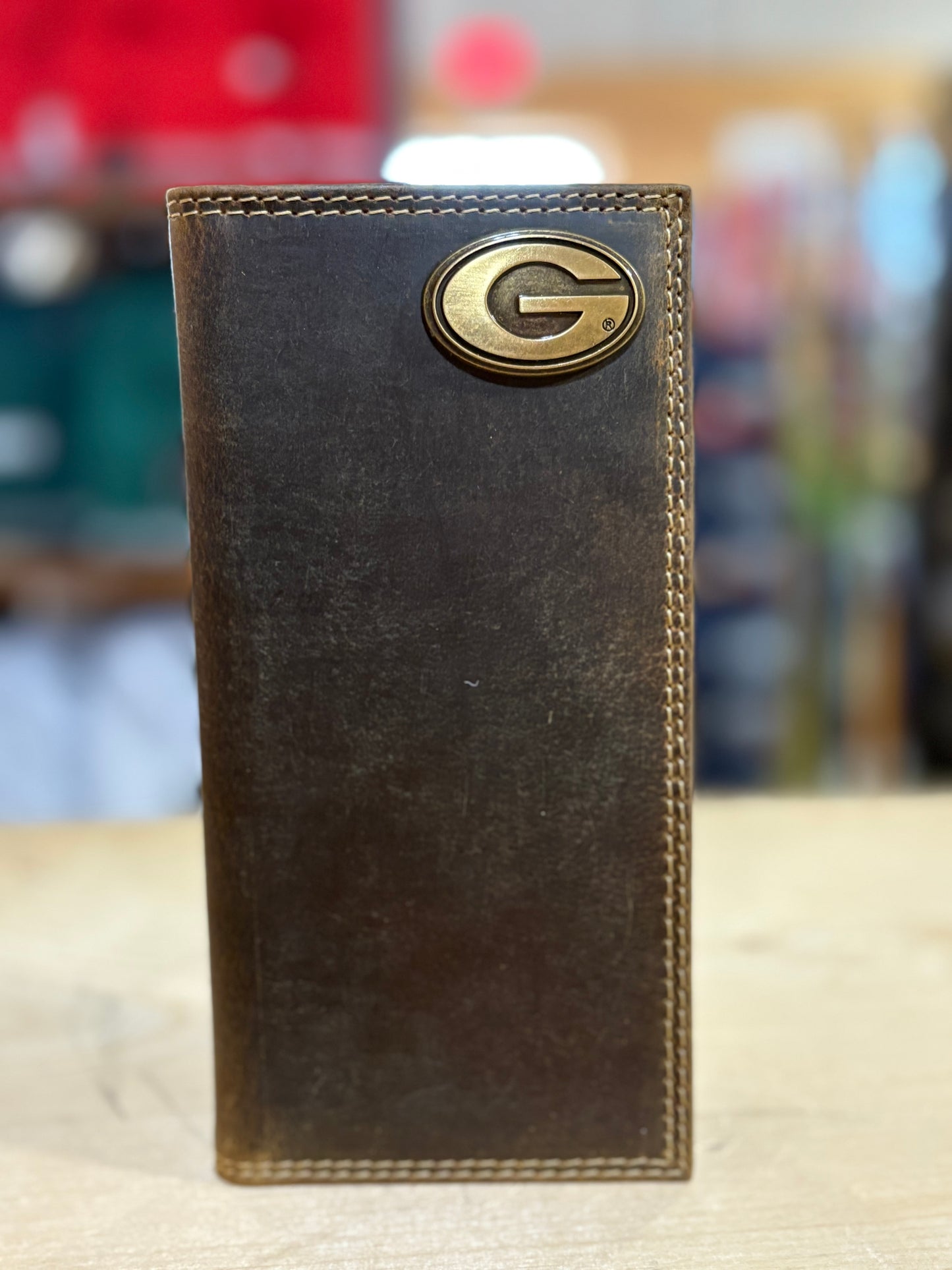 georgia bulldogs leather secretary wallet | zeppro