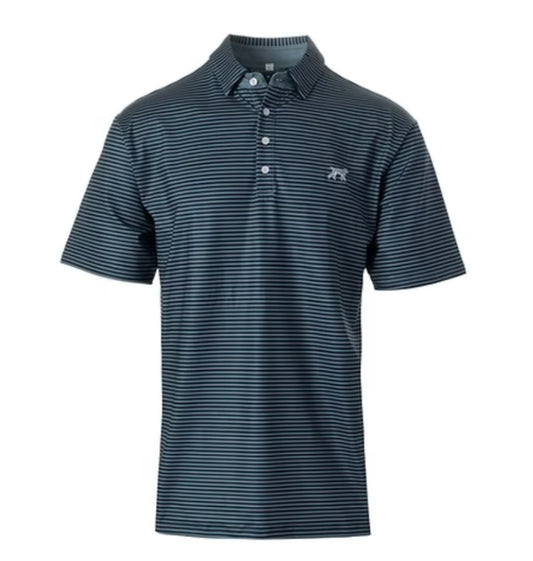 signature polo, navy/slate | fieldstone