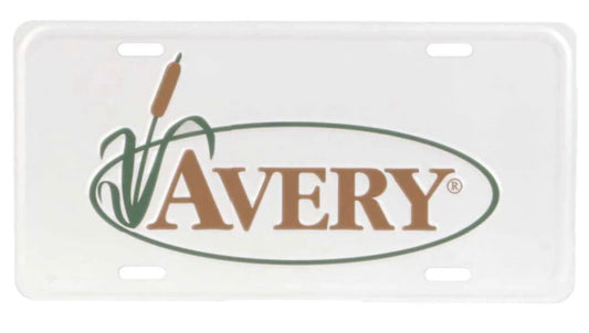 aluminum license plate | Avery