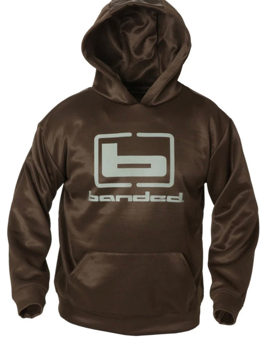 b logo hoodie , brown | banded