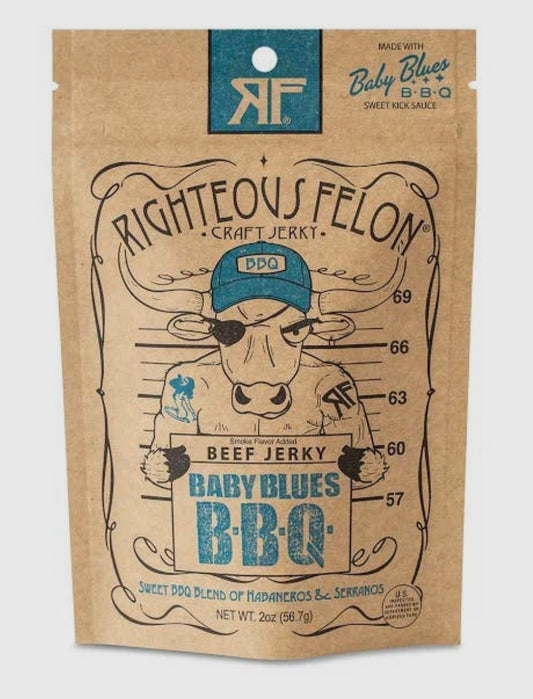 baby blues bbq jerky | righteous felon craft jerky