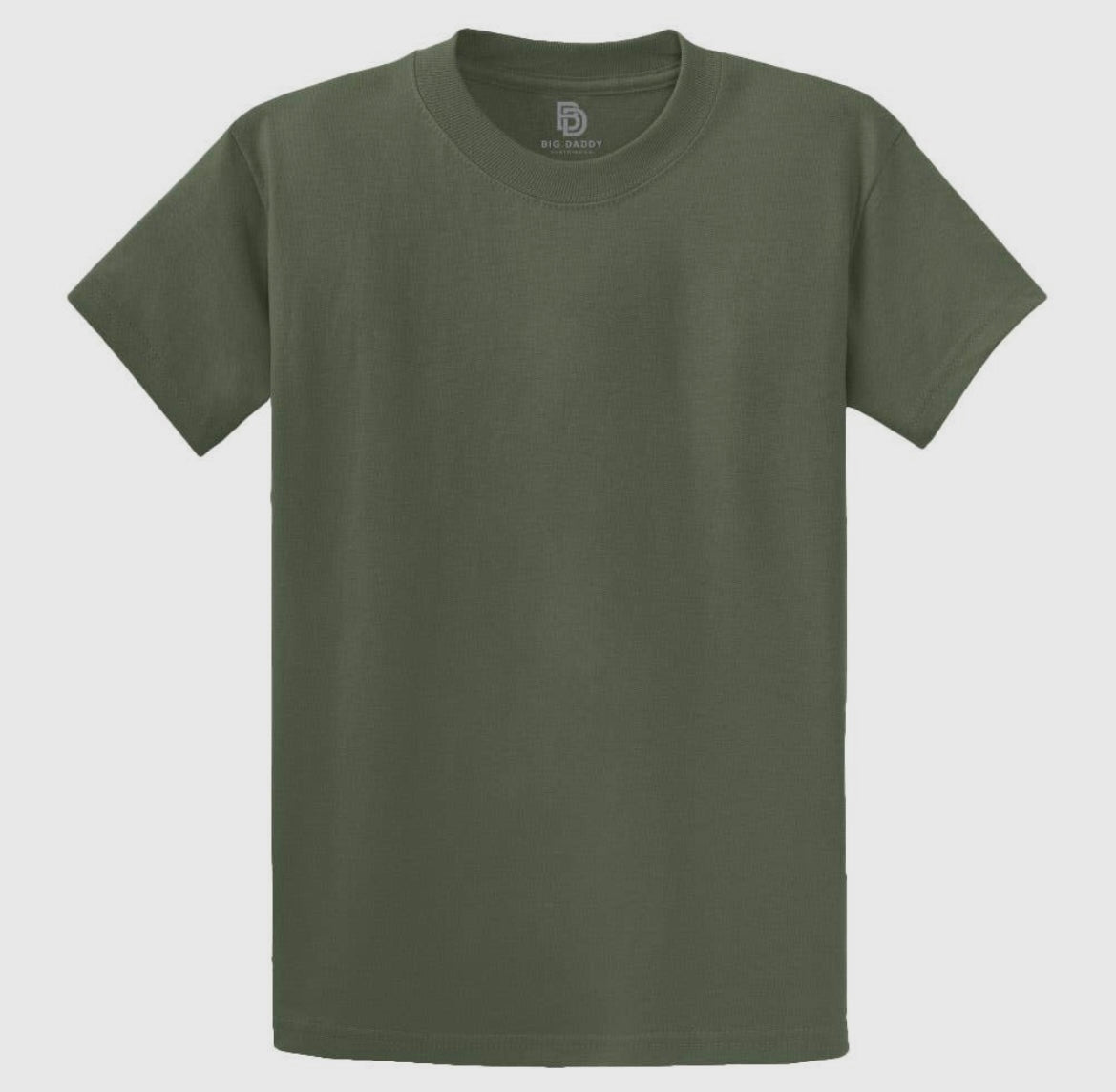 big daddy rustic basics tee, military green | big daddy clothing