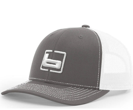 trucker charcoal/white snapback | banded