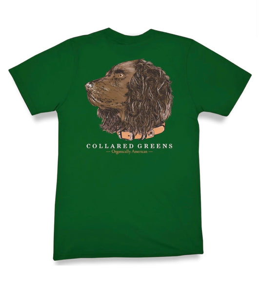 Boykin Spaniel short sleeve forest green | collared greens