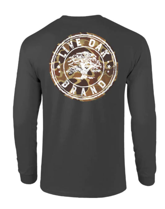 camo logo long sleeve | live oak