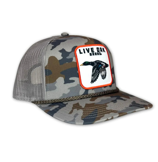 camo mallard trucker hat | live oak