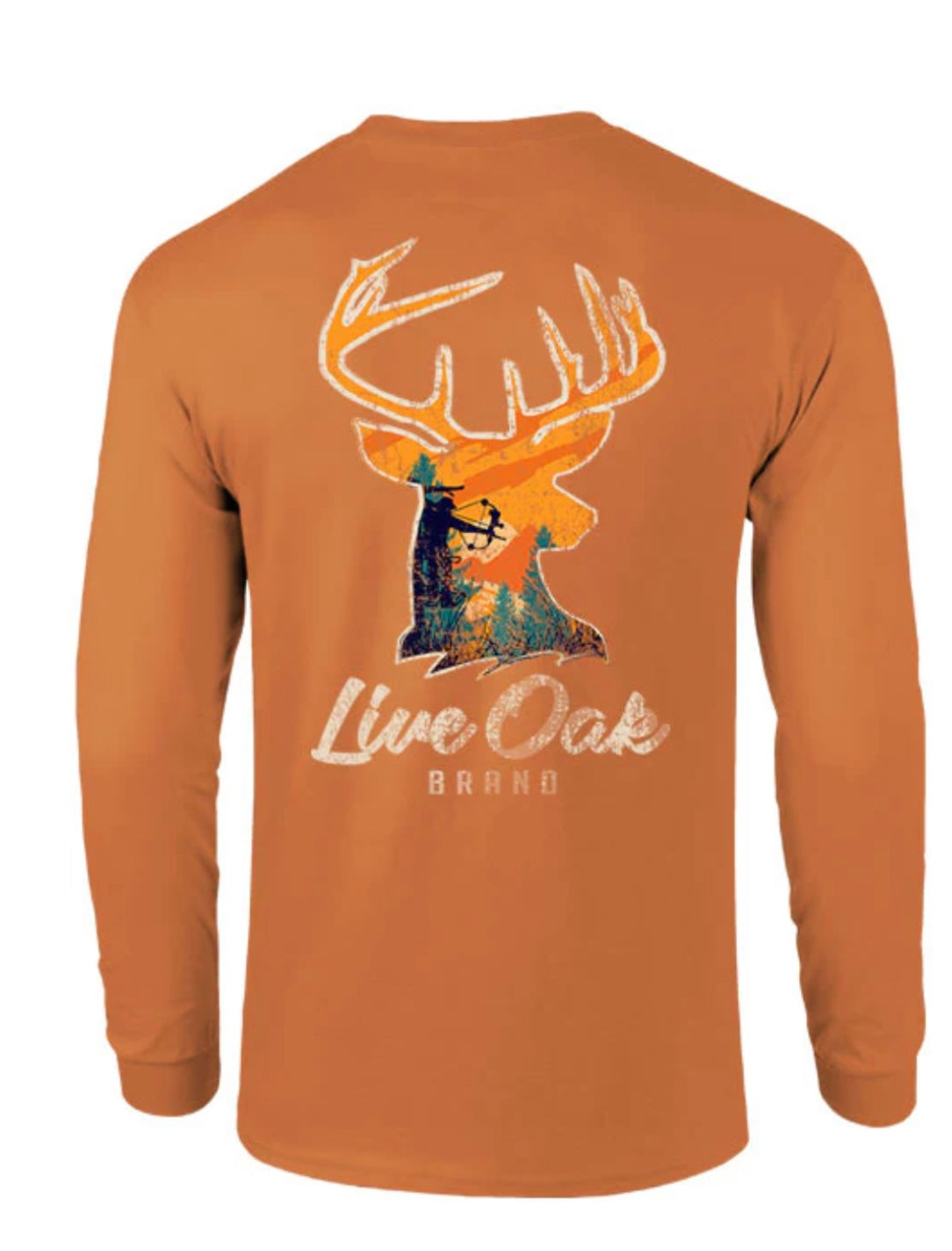 deer silhouette long sleeve | live oak