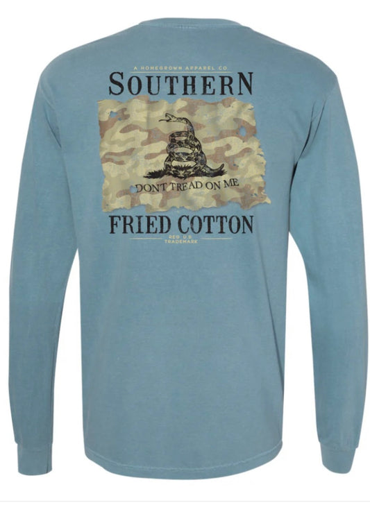 don't tread camo flag long sleeve | southern fried cotton