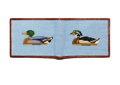 duck decoys needlepoint wallet | smathers & branson