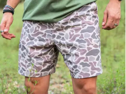 everyday shorts, classic deer camo