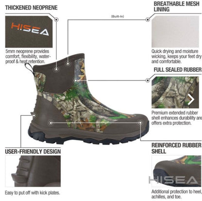 excursion pro ankle rubber boots camo | hisea