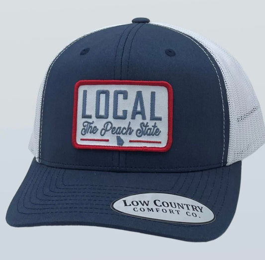 georgia local patch hat, navy/white