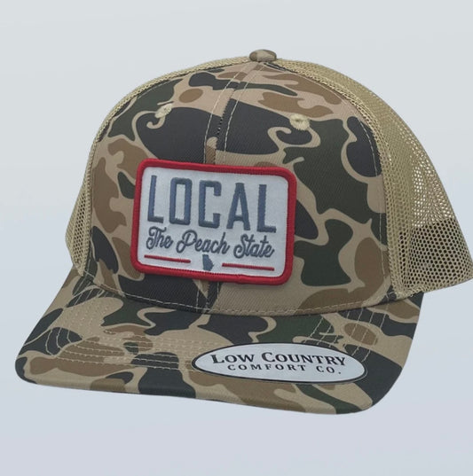 georgia local patch old school camo/khaki hat | low country comfort