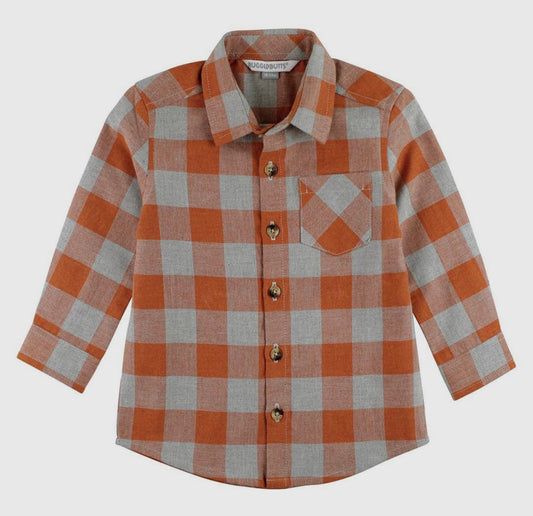 hadlee plaid long sleeve button-down | rufflebutts