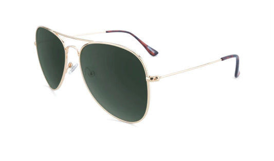 gold/aviator green mile high sunglasses | Knockaround